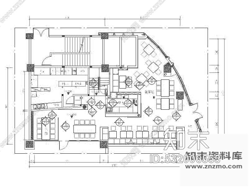 施工图某面馆装修图cad施工图下载【ID:532006555】