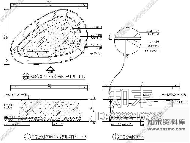 图块/节点夜总会包房茶几详图Ⅱcad施工图下载【ID:832216736】