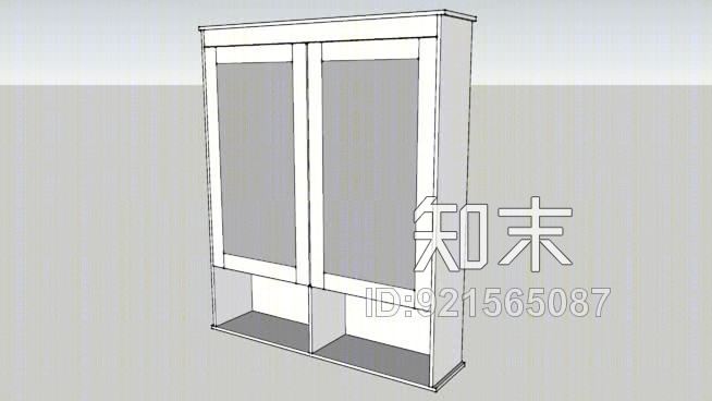 宜家HEMNS镜柜2门83X16X98白色SU模型下载【ID:921565087】