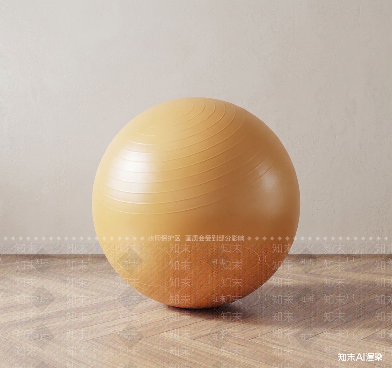 橙色健身球健身器材3D模型下载【ID:1227581452】