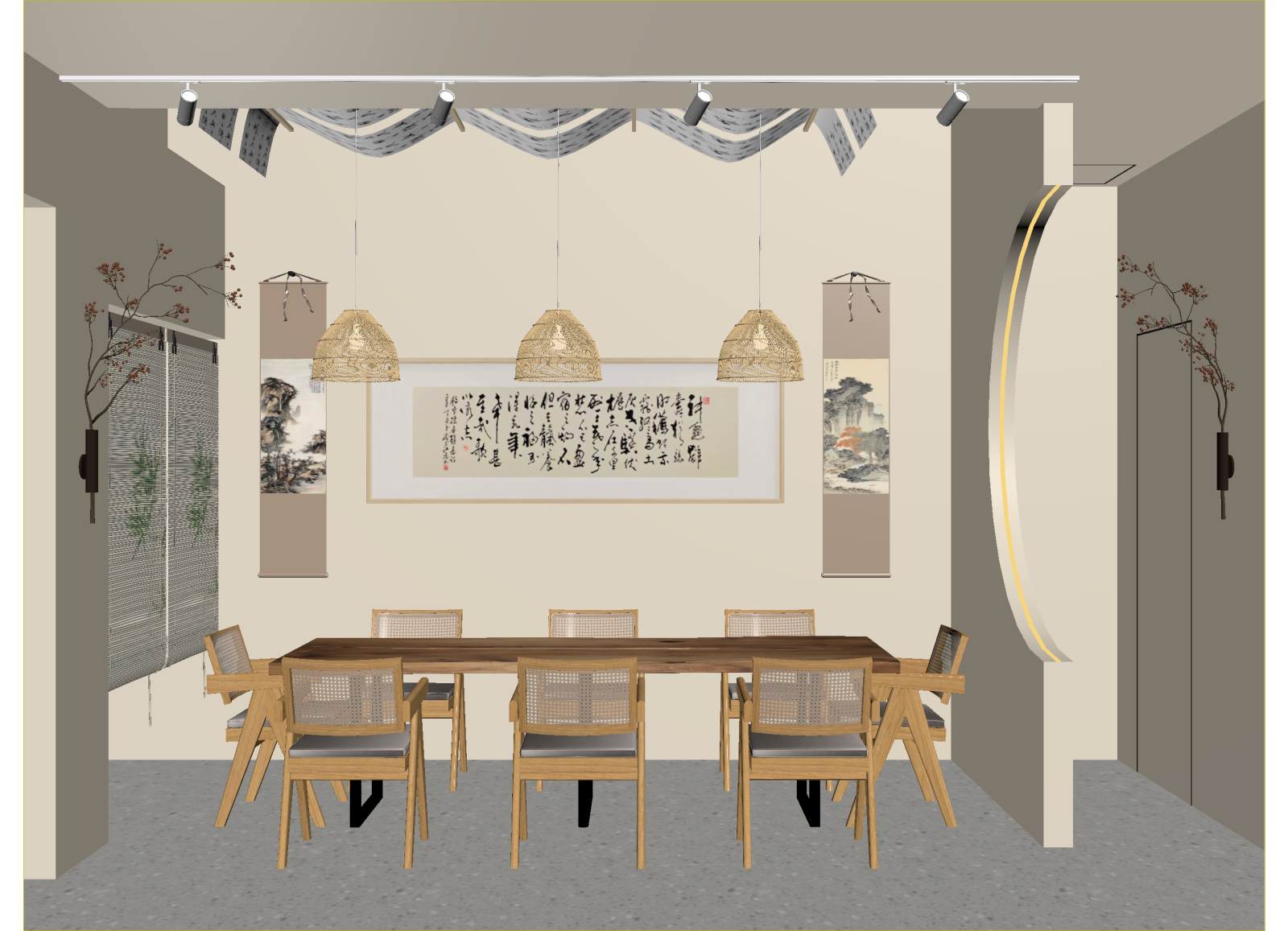 现代茶馆3D模型下载【ID:1214273345】