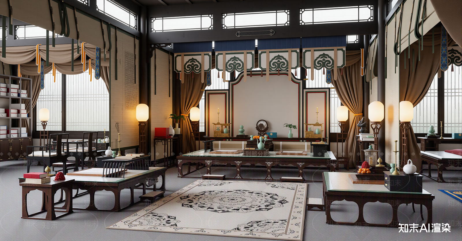 中式家居卧室SU模型下载【ID:1216079698】