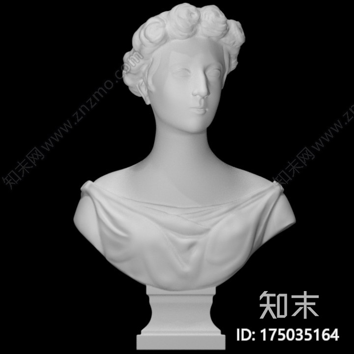 维多利亚女王半身像3d打印模型下载【ID:175035164】