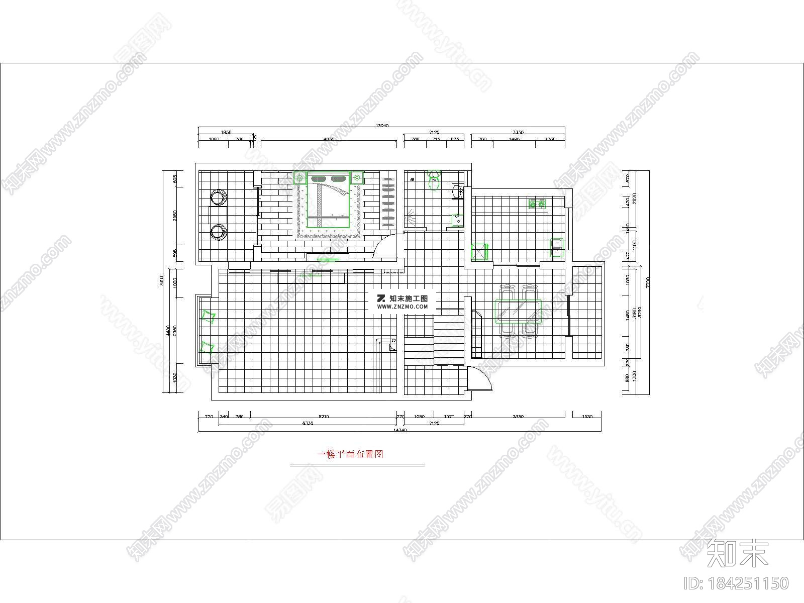 二层复式CAD建筑设计施工图效果图下载施工图下载【ID:184251150】