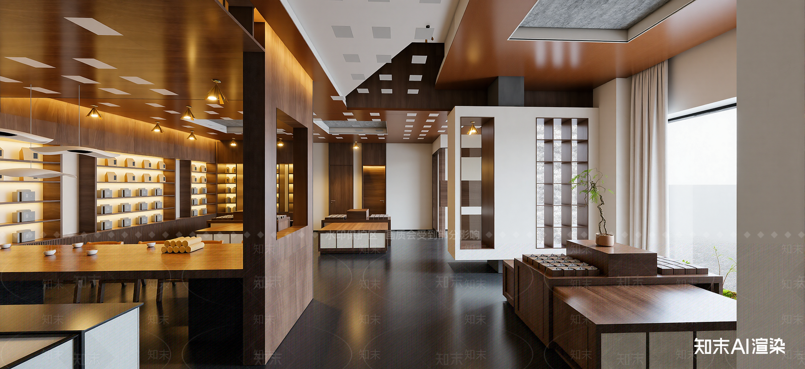 现代茶叶店SU模型下载【ID:1222158750】