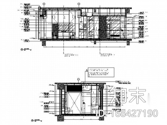 [成都]某广场酒店客房样板间深化施工图施工图下载【ID:168427190】