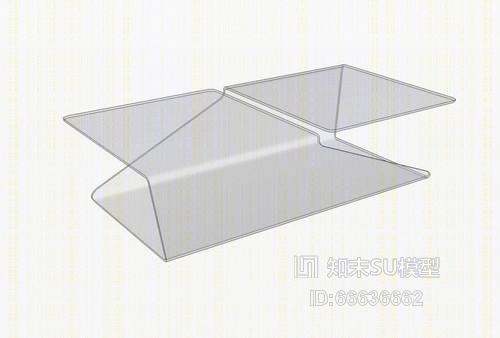 玻璃茶几SU模型下载【ID:66636662】