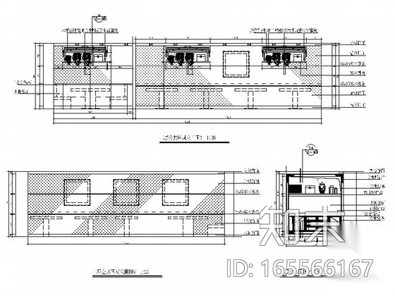 [合肥]极具特色中式古典餐厅装修图（含效果）cad施工图下载【ID:165566167】