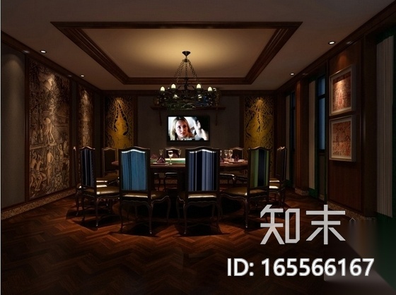 [合肥]极具特色中式古典餐厅装修图（含效果）cad施工图下载【ID:165566167】