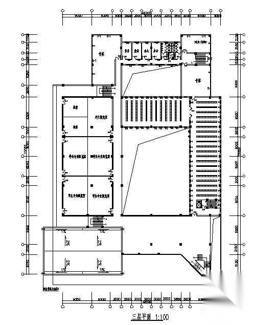 [南昌]某高校图书馆建筑结构施工图（配计算书）施工图下载【ID:165739154】