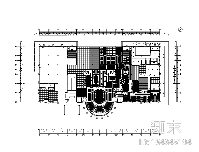 新古典异域风情休闲水疗会所空间设计施工图（附效果图）cad施工图下载【ID:164845194】