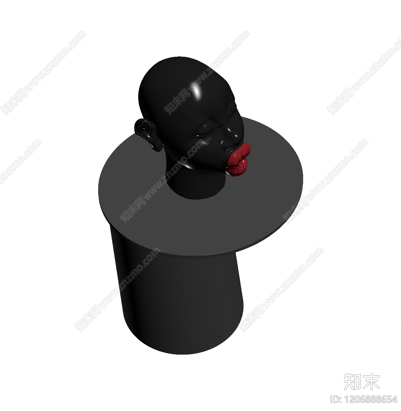 人脸雕塑装饰摆件3D模型下载【ID:1206888654】