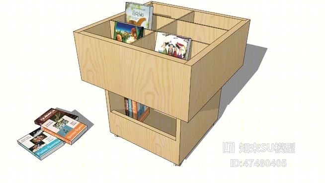 书柜SU模型下载【ID:318039687】
