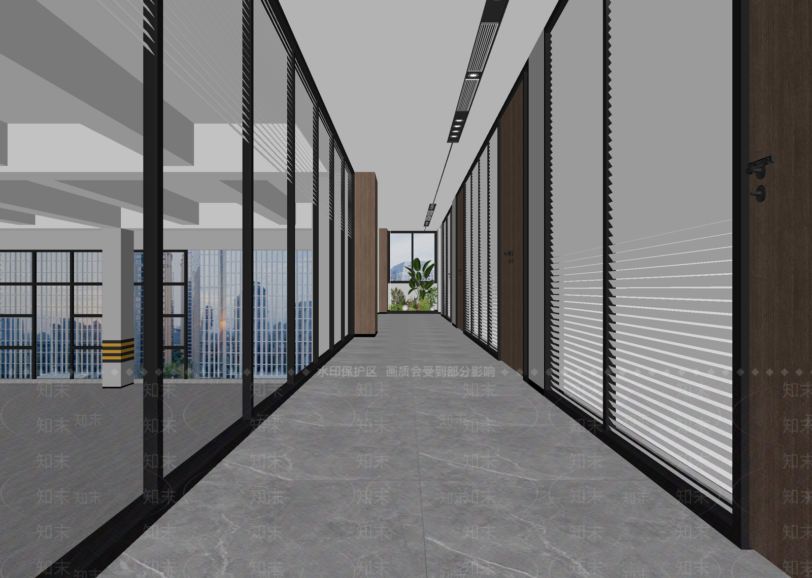 现代走廊3D模型下载【ID:1214848104】