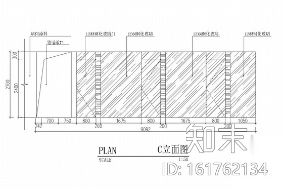 [北京]地标性高层写字楼内办公室施工图cad施工图下载【ID:161762134】