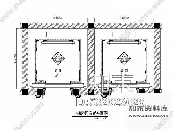 施工图豪华欧式酒店电梯厅室内施工图施工图下载【ID:532023628】