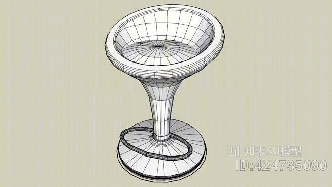 设计师椅子庞贝SU模型下载【ID:424735090】