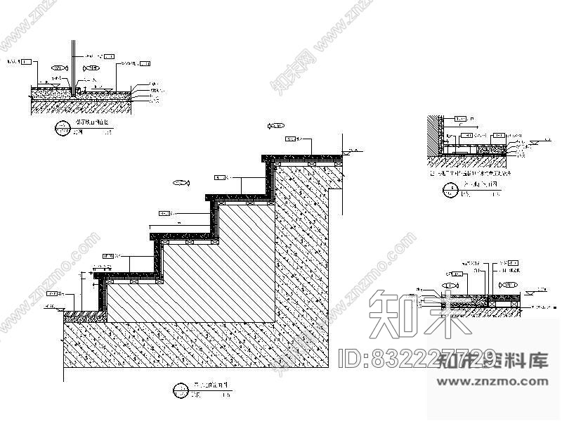 图块/节点别墅各房间地面大样图cad施工图下载【ID:832227729】