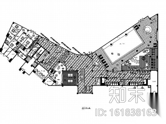 [广东]某奢华时尚会所室内装修施工图cad施工图下载【ID:161838163】