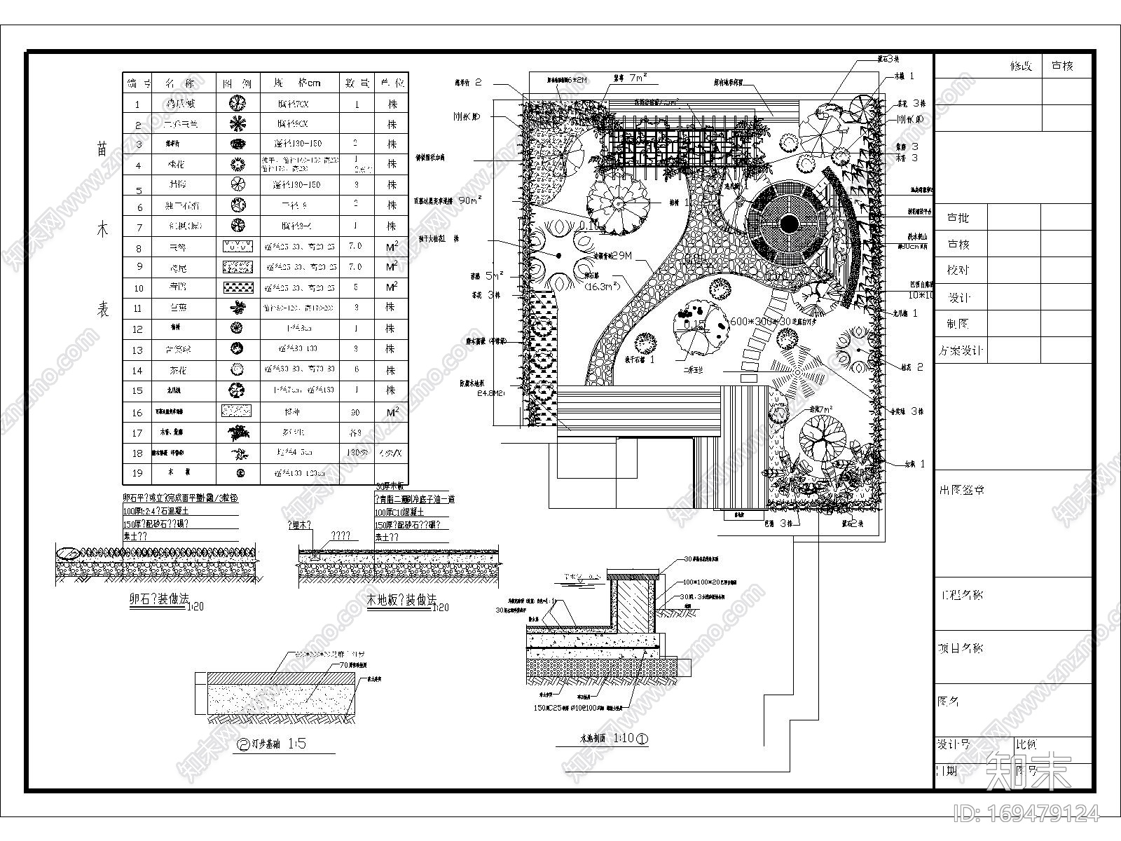 庭院景观|CAD施工图cad施工图下载【ID:169479124】