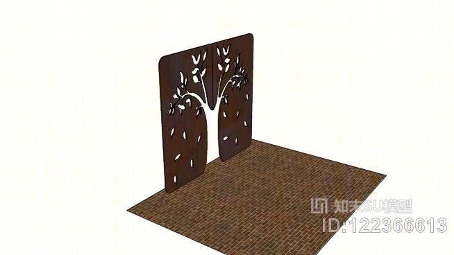 生锈树激光切割树SU模型下载【ID:122366613】