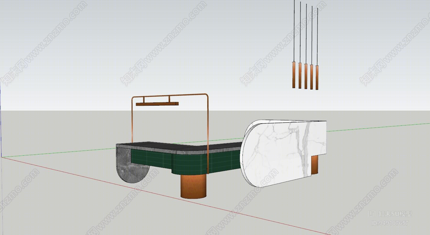 新中式风格收银台SU模型下载【ID:949107657】