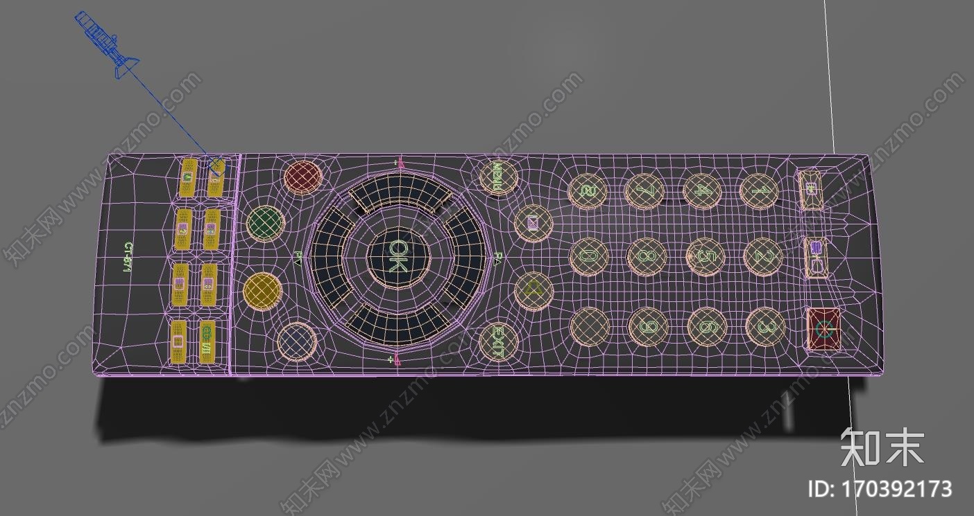 机顶盒遥控器CG模型下载【ID:170392173】