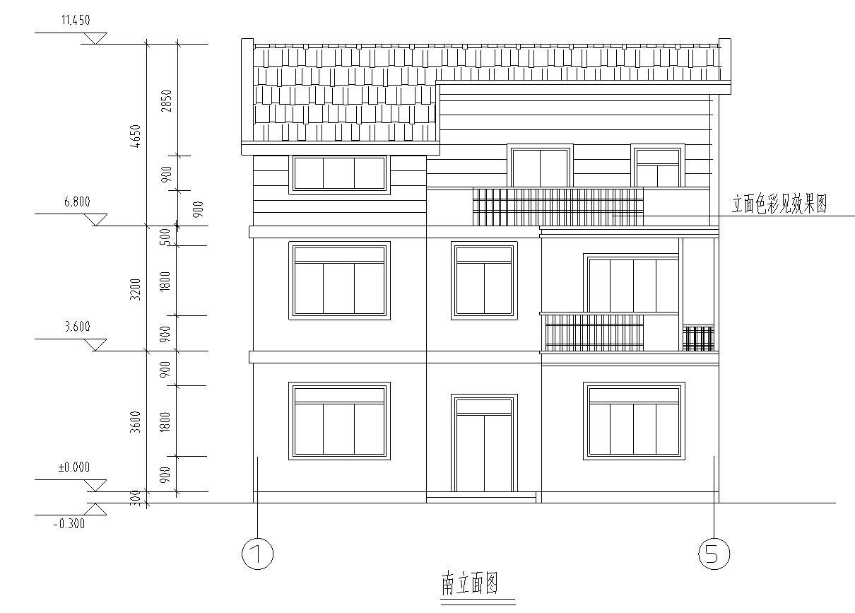 三层新农村单家独院式别墅施工图下载【ID:149894152】