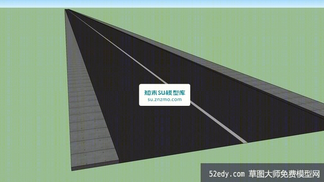 马路水泥路公路打包SU模型下载【ID:148484133】