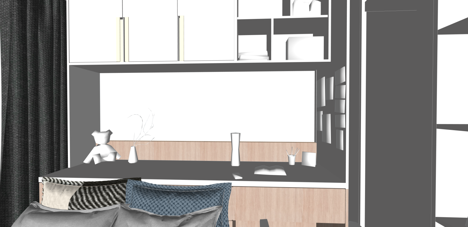 简约家居卧室SU模型下载【ID:1216049958】