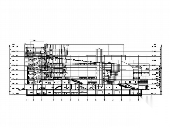 [上海]某九层大型商场建筑施工图cad施工图下载【ID:165424195】