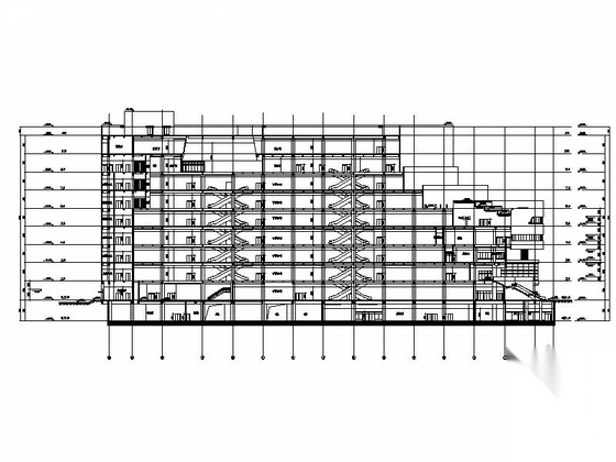 [上海]某九层大型商场建筑施工图cad施工图下载【ID:165424195】