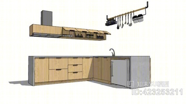 橱柜SU模型下载【ID:423253211】