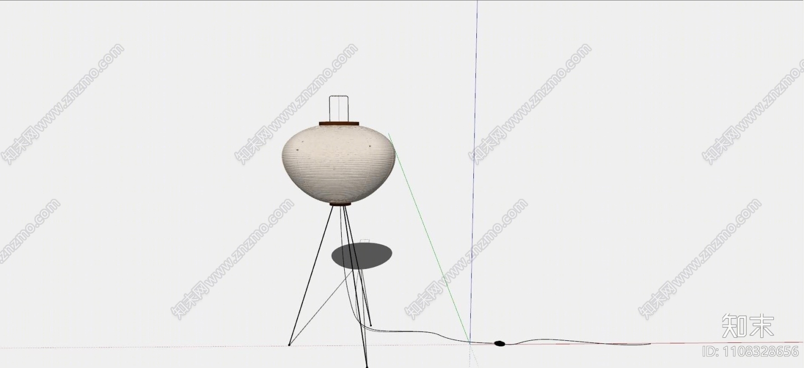 现代纸质落地灯SU模型下载【ID:1108328656】