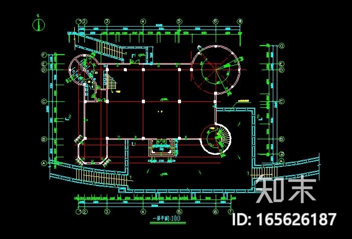 新中式风格古建筑施工图cad施工图下载【ID:165626187】