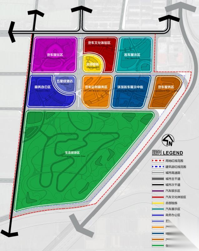 [上海]现代风格多业态汽车商业城建筑设计方案文本cad施工图下载【ID:166552167】