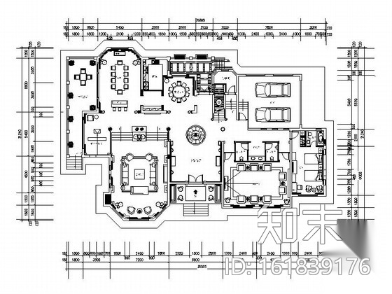 [重庆]高档豪华欧式风格酒店式别墅室内装修施工图（含...cad施工图下载【ID:161839176】