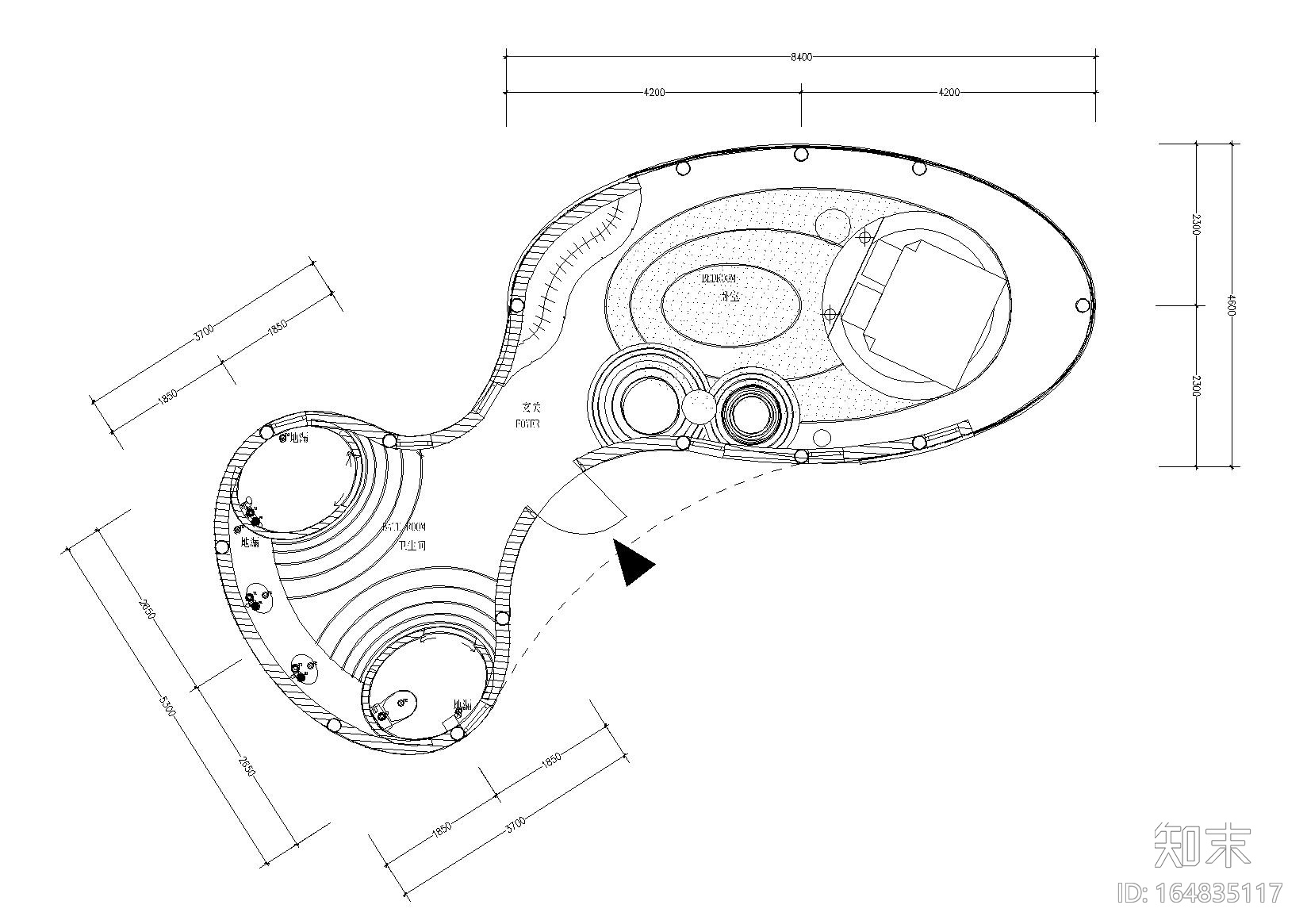 [云南]板栗林F1户型树屋体验住宅施工图cad施工图下载【ID:164835117】