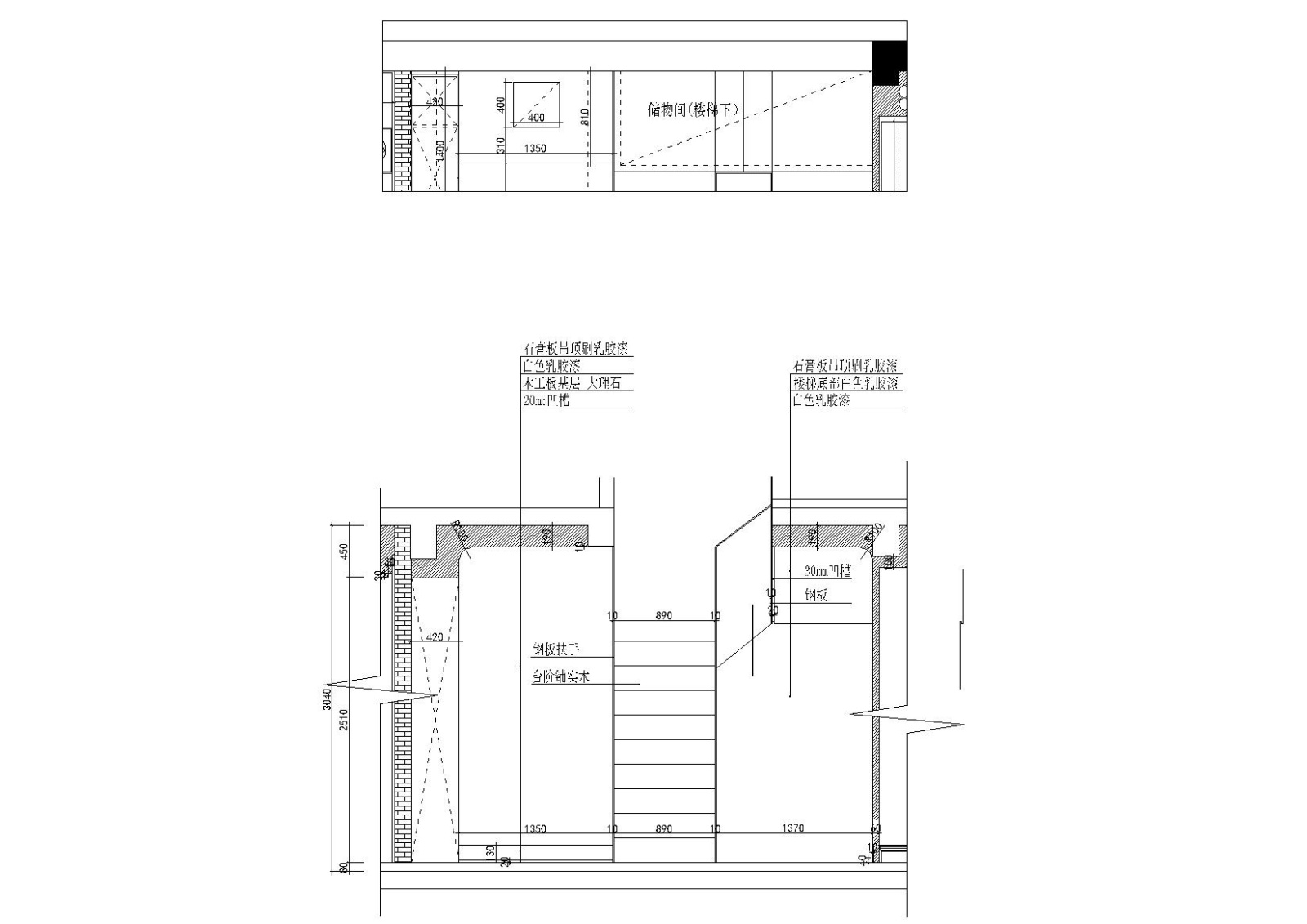 [浙江]-杭州协安紫郡三层住宅施工图+效果图cad施工图下载【ID:160118149】