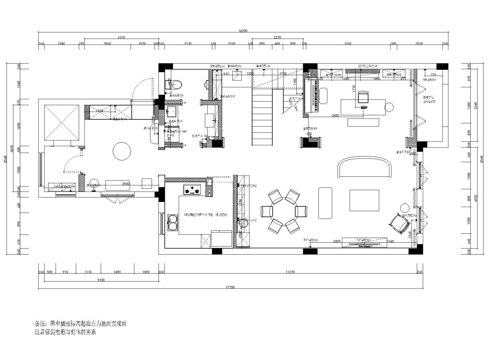 [浙江]-杭州协安紫郡三层住宅施工图+效果图cad施工图下载【ID:160118149】