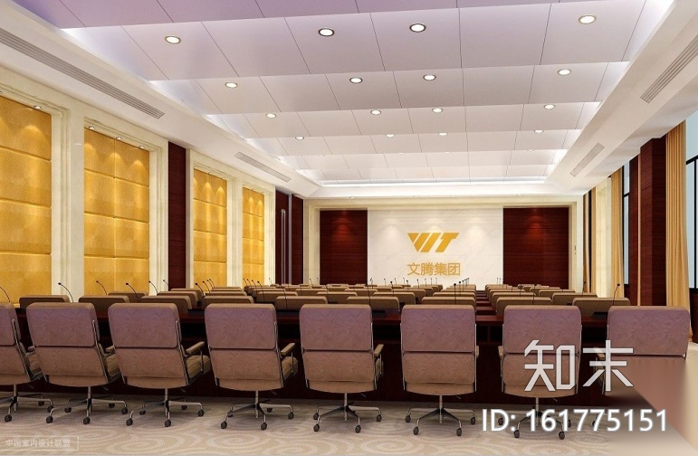 某集团办公室设计CAD施工图（含效果图）cad施工图下载【ID:161775151】