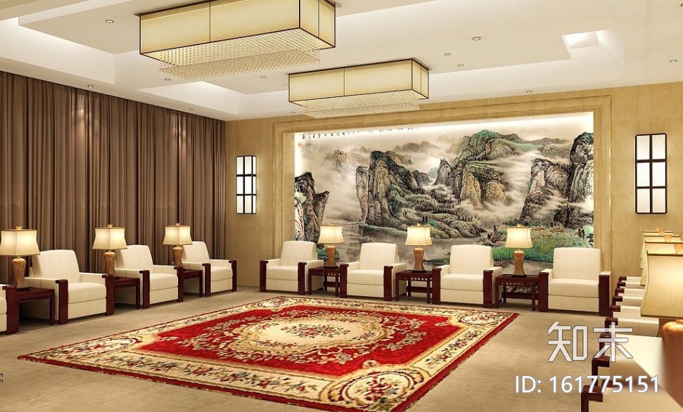 某集团办公室设计CAD施工图（含效果图）cad施工图下载【ID:161775151】