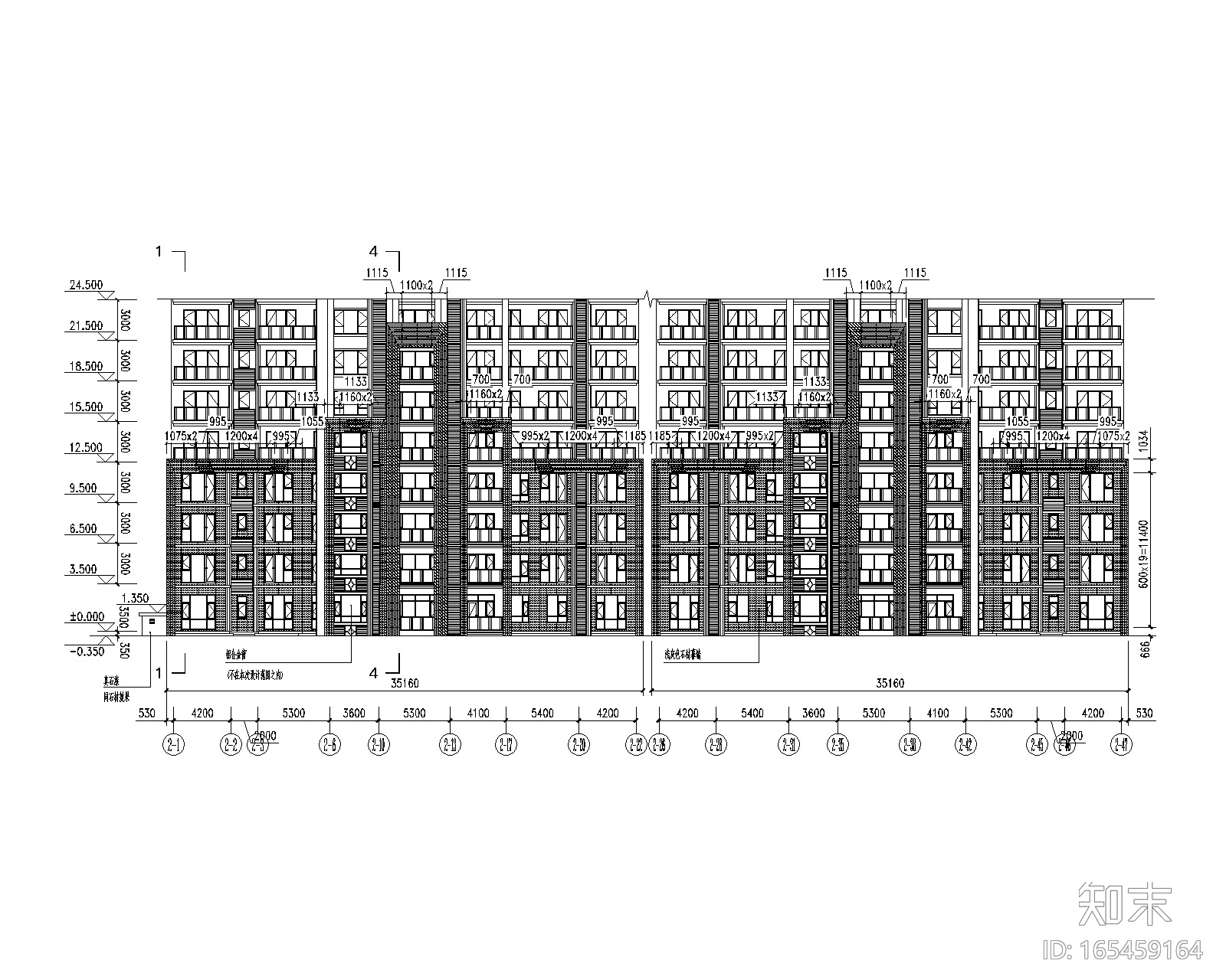 石材幕墙深化设计施工图2014cad施工图下载【ID:165459164】