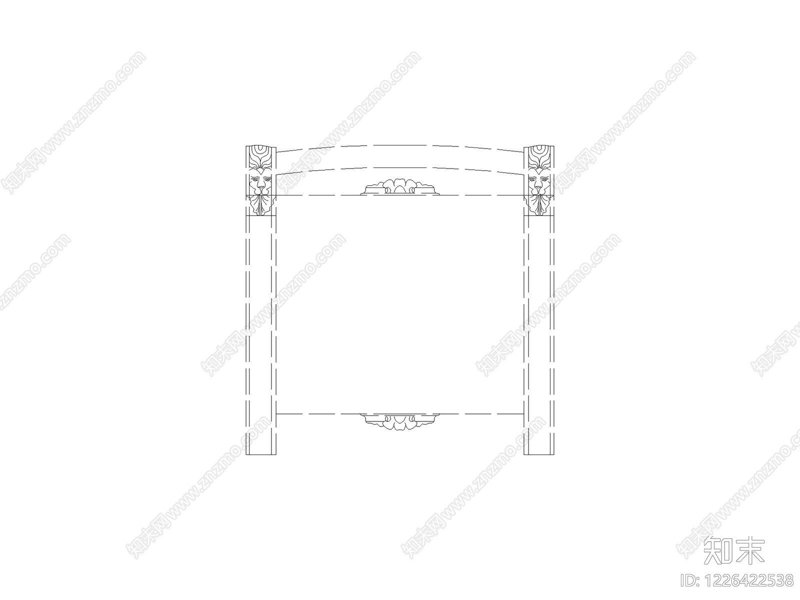 入口门头构件CAD图纸