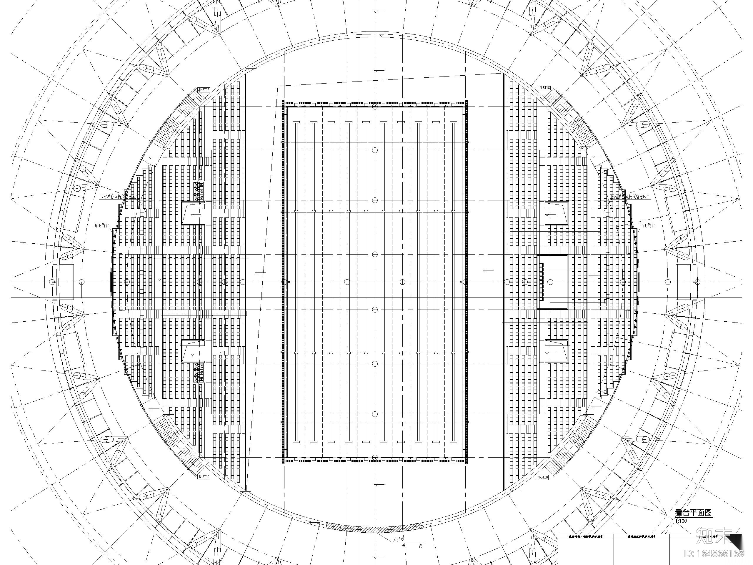 [江苏]工业园区体育中心游泳馆建筑施工图cad施工图下载【ID:164866169】