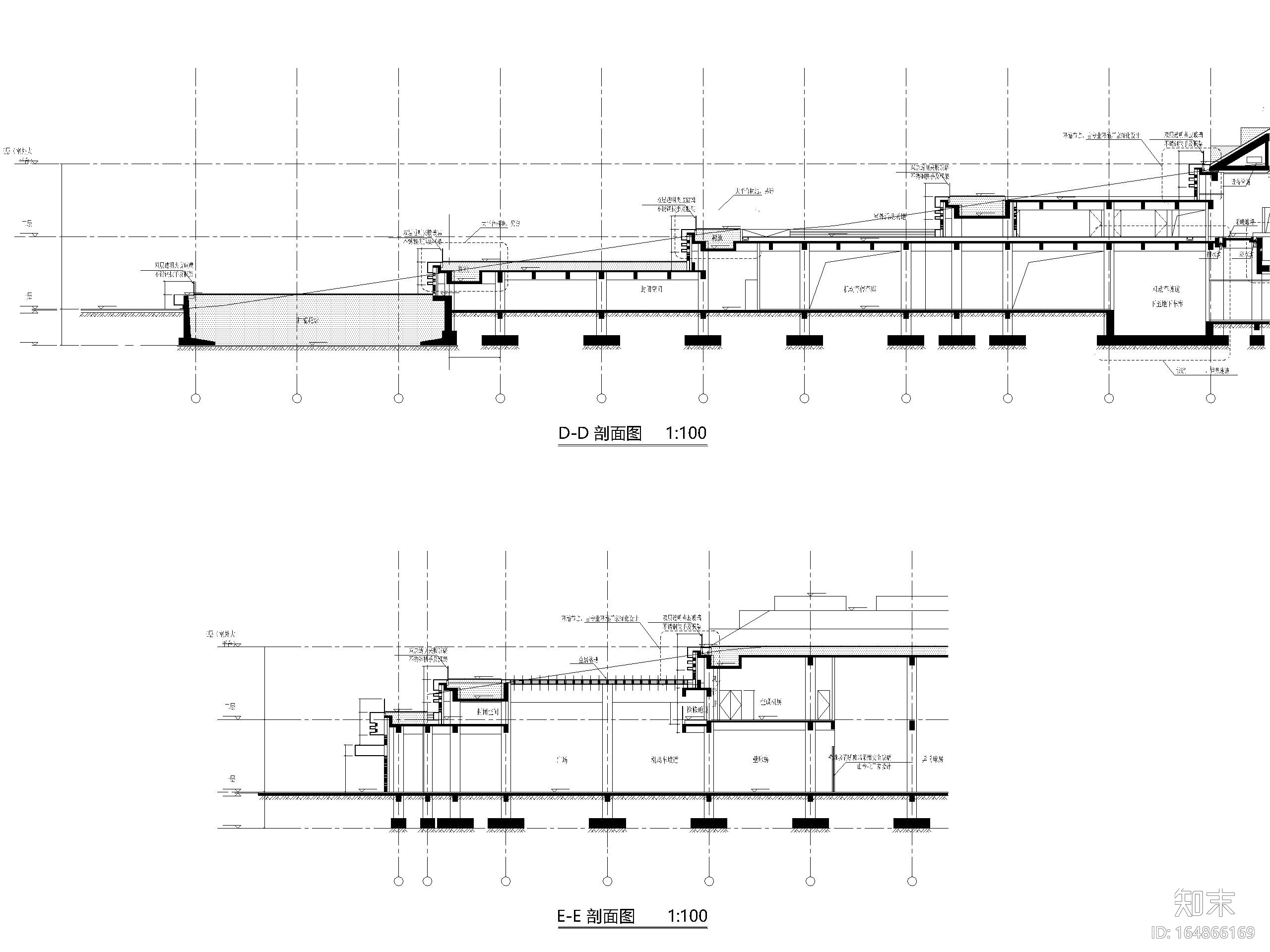 [江苏]工业园区体育中心游泳馆建筑施工图cad施工图下载【ID:164866169】