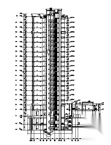 绿城－宁波某花园小区7、8号商住楼建筑方案图cad施工图下载【ID:149571151】