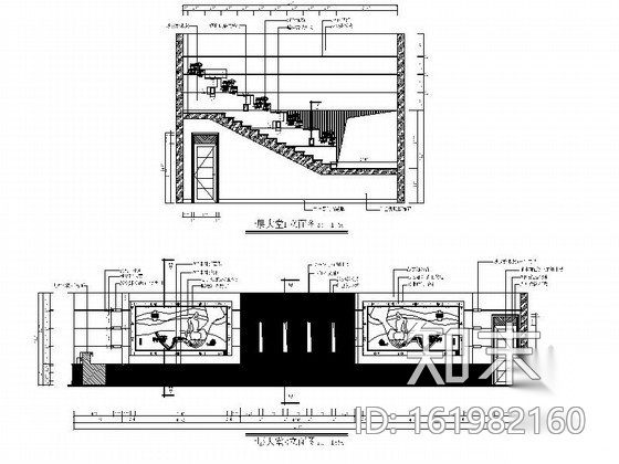 [浙江]某大酒店局部室内装修图cad施工图下载【ID:161982160】