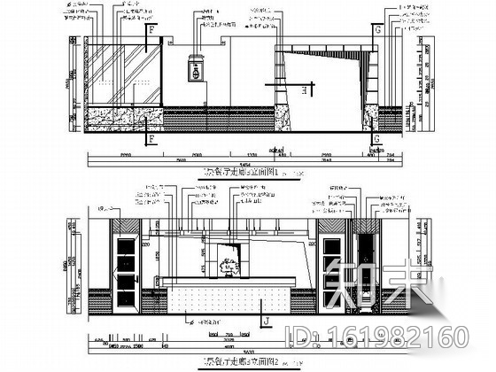 [浙江]某大酒店局部室内装修图cad施工图下载【ID:161982160】