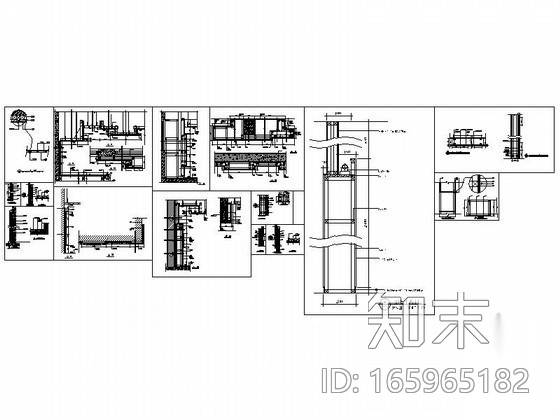 成套防火板、倍耐板装饰墙面造型节点详图CAD图块下载施工图下载【ID:165965182】